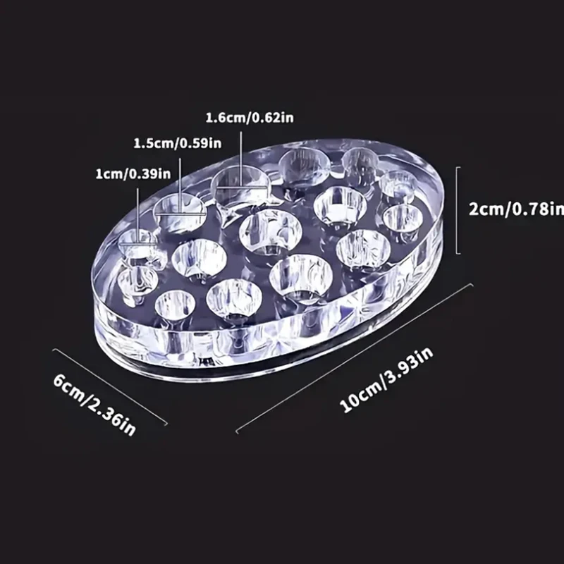 Acryl-Tattoo-Pigmenthalter Mit 15 Löchern – Transparent & Praktisch