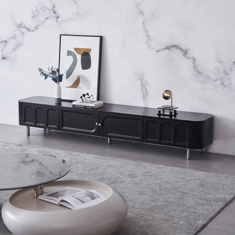 

Minimalist Black Retro TV Cabinet/Living Room Small Apartment High Sense TV Stand