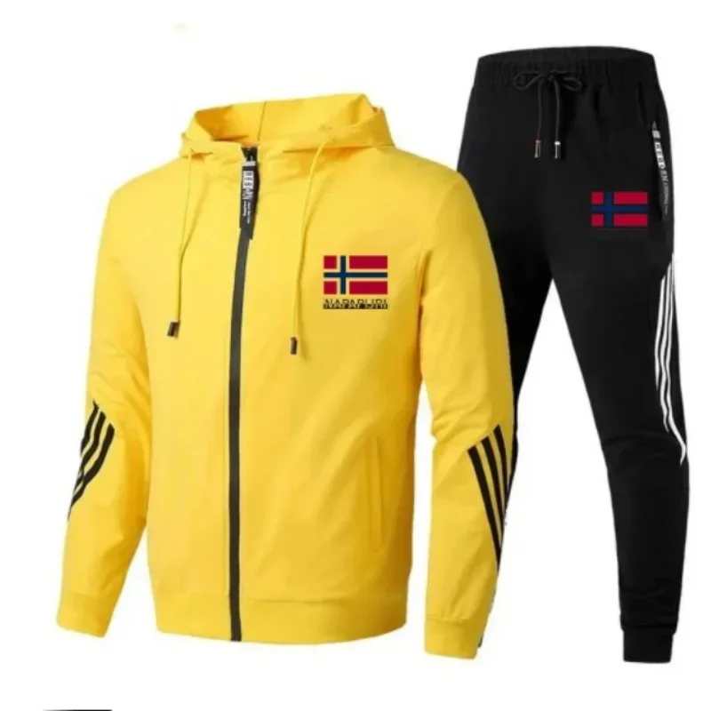 Fashion Men's High Quality Sportswear Hoodie + Pants Suit male Casual Sweatshirt Set