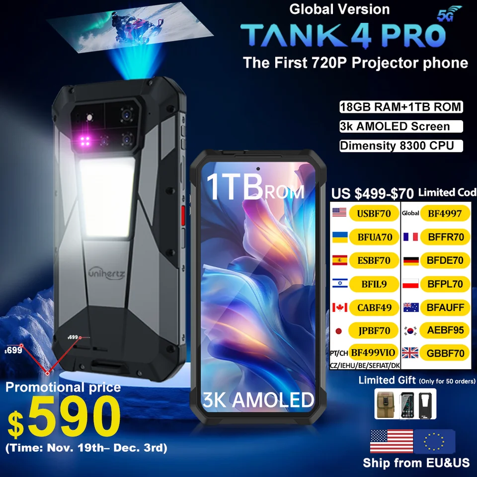 TANK 4 PRO 5G 1TB AMOLEDプロジェクター搭載 TANK 4 Pro - World's