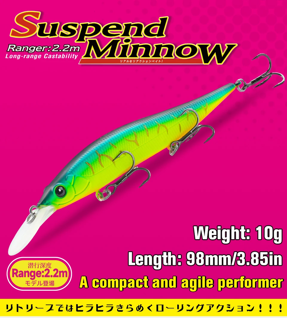 Lot 1 Pieces Minnow Fishing Lures Hard Bait 13.5g/125mm Artificial