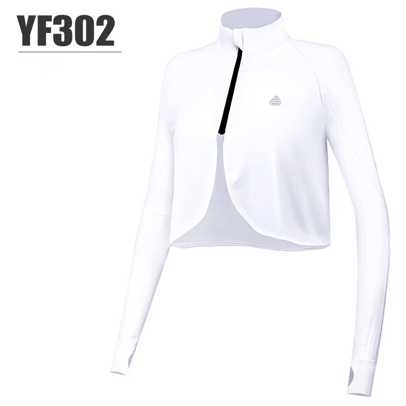 PGM Tennis Baseball Women Golf Shirts Summer Ladies Ice Silk Sunscreen Shawl Women Long Sleeve Shirts Quick Dry Golf Tops YF302