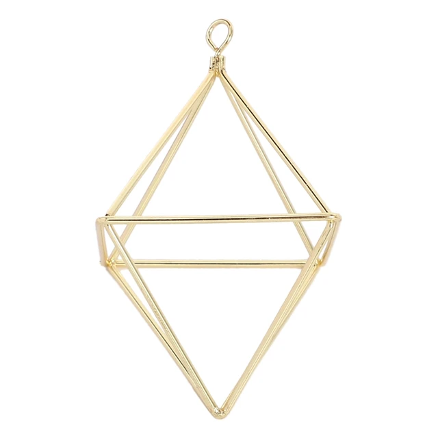 Szabadon Álló Függő Ültetvények Geometriai Kovácsoltvas Tillandsia Air Növények Tartó Háromszög Alakú Fém Rack