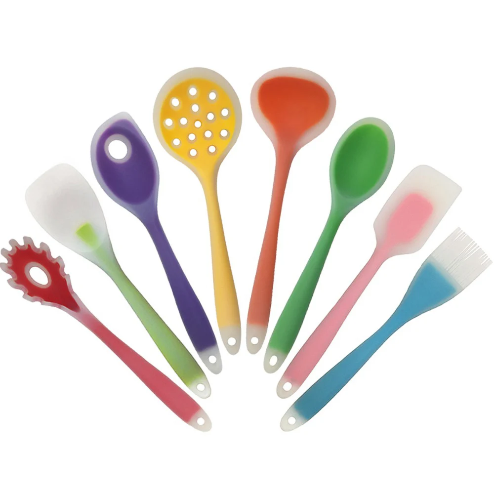 1 PC Silicone Cooking Utensils Spoon Spatula Soup Ladle Heat-Resistant Kitchen Cooking Tools Silicone Baking Tools