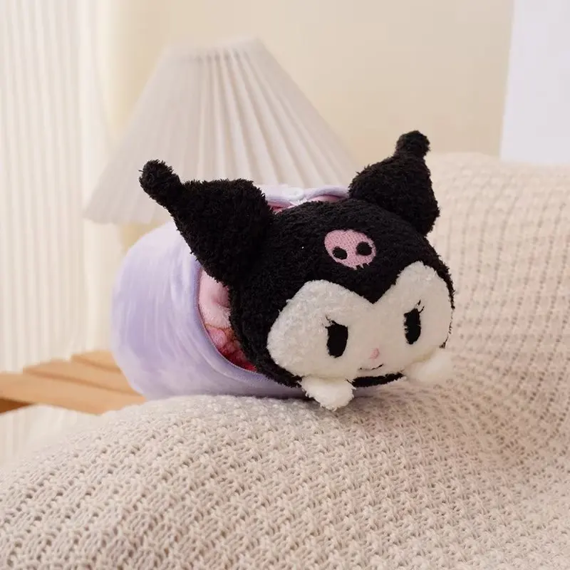 thumbnail image 1 of Bonita manta de almohada con dibujos animados de Sanrio Cinnamoroll, manta para la siesta en la oficina, manta para el sofá, manta para el aire acondicionado, manta de viaje portátil, 1 of 5