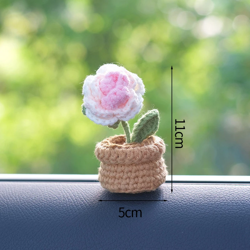 Handcrafted Crochet Floral Arrangement - Tulip and Sunflower Decor Piece