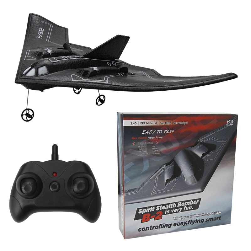 Rc Plane B2 Stealth Bomber 2Ch 34Cm Wingspain Cessna 2.4G Remote Control Airplane Aircraft Drone Toys for Adults Children 2