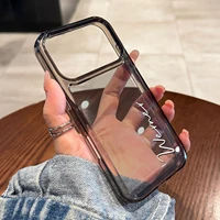 Personalized Customized Name DIY Case For iPhone17 16 15 14 13 12 11 Pro Max Plus,Luxury Soft Clear TPU Shockproof Cover 3