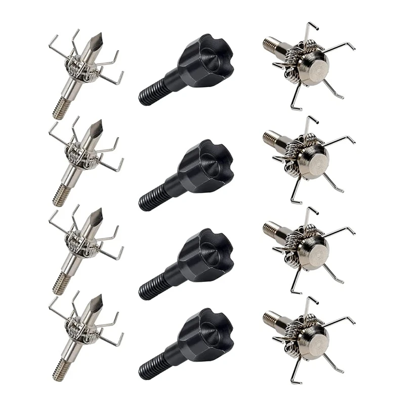 

ELOS-100 Grain Small Game Broadheads Judo And Hammer Mixed 12PK Broadhead Case Small Game Tips Screw-In Tips Heads