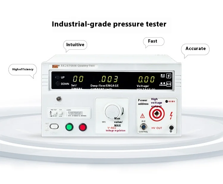 RK2670AM Withstand Voltage Tester AC 5kV 20mA Transformer Capacity 100VA Accurac