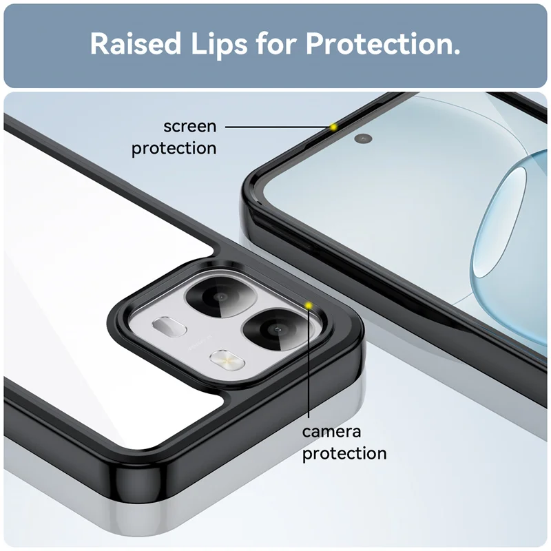 Transparent Colorful Shockproof TPU Protective Phone Case