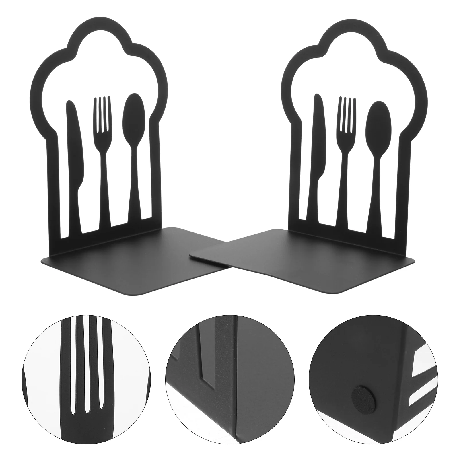 

2Pcs Crafted Book Organizer Decorative Book Ends File Book Holders Exquisite Book Holders