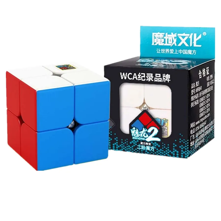 MoYu Meilong 2x2 Mini Cubes magiques 50mm x 50mm Puzzle de vitesse Cubo Magico jouets éducatifs anniversaire cadeaux de noël pour les enfants