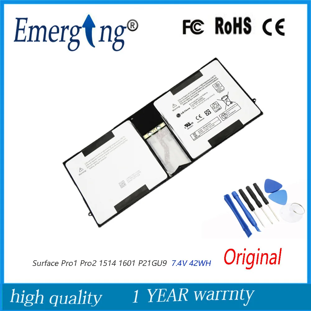 

7.4V 42WH Original Battery P21GU9 For Microsoft Surface Pro 2 1601 Pro 1 1514 2ICP5/94/104