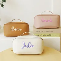 Personalized embroidery cosmetic bag organ pillow bag multi-layer travel tote cosmetic case cosmetic storage bag 1