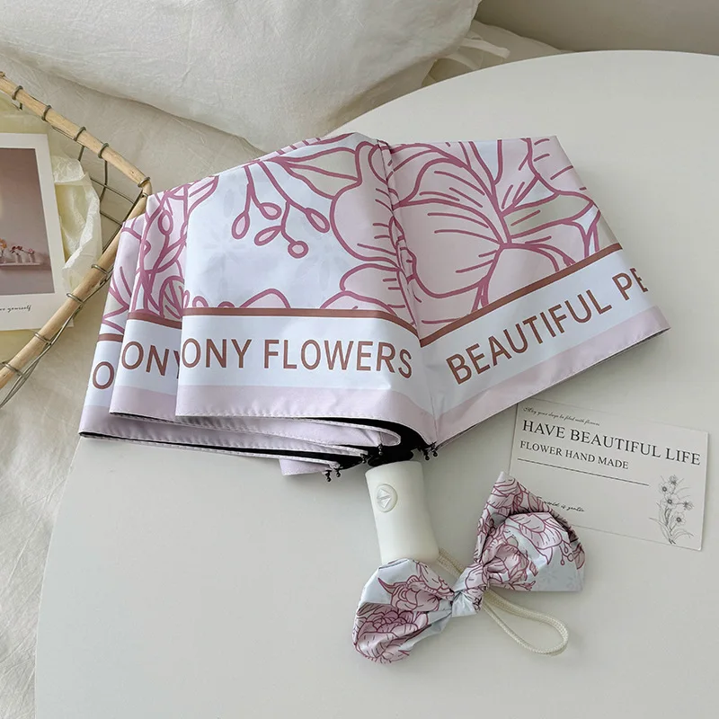 French style Umbrella Strong and Durable Sunshade Umbrella with High Beauty Sunscreen Folding Umbrella