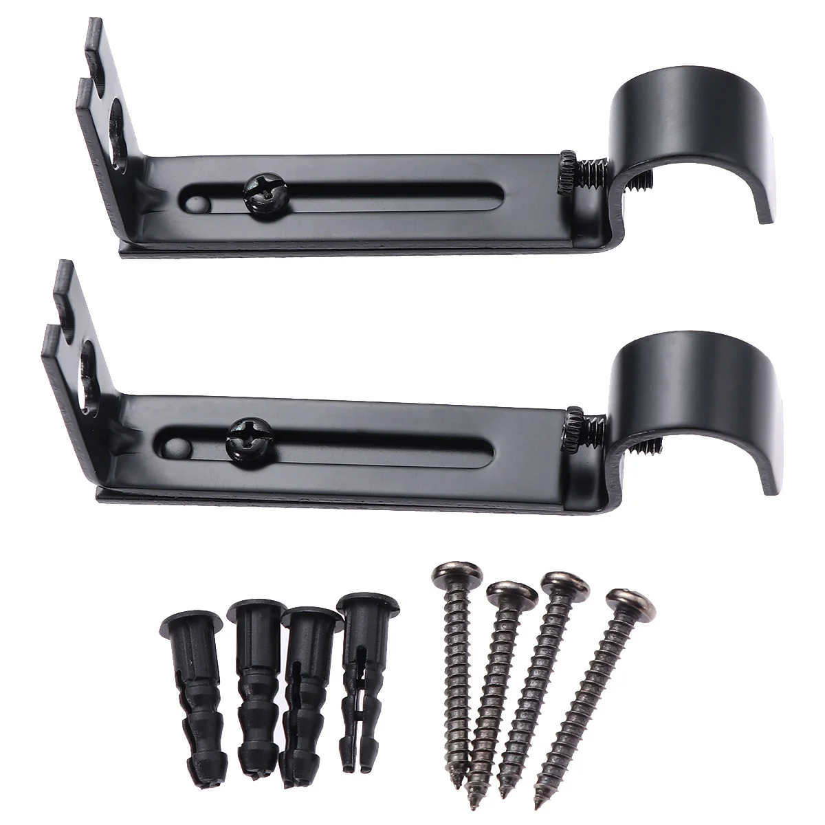 

19.05mm Adjustable Curtain Rod Curtain Pole Holder Curtain Drapery Rod Brackets