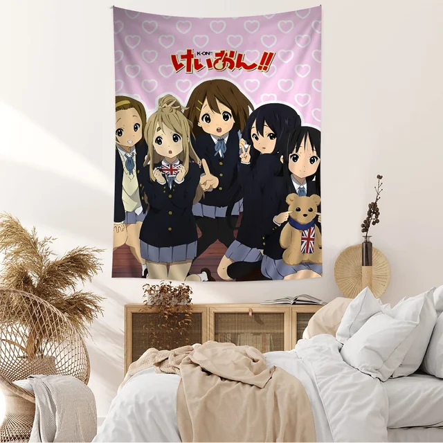 Anime K-ON KON Dessin Animé Tapisserie Mur conflicDecoration Ménage Décor À La Maison 2