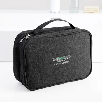 Borsa portaoggetti portatile da viaggio per auto, borsa impermeabile con portachiavi per Aston Martin DBX DBS V12 V8 DB11 DB9 Rapide AMR Vantage