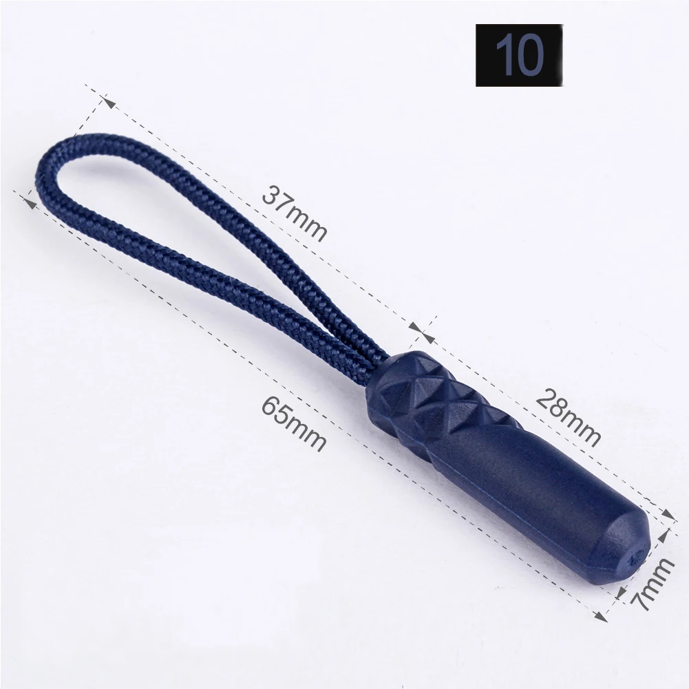 10-Piece Multicolor Zipper Pull Replacement Clips for Bags, Tents, and More