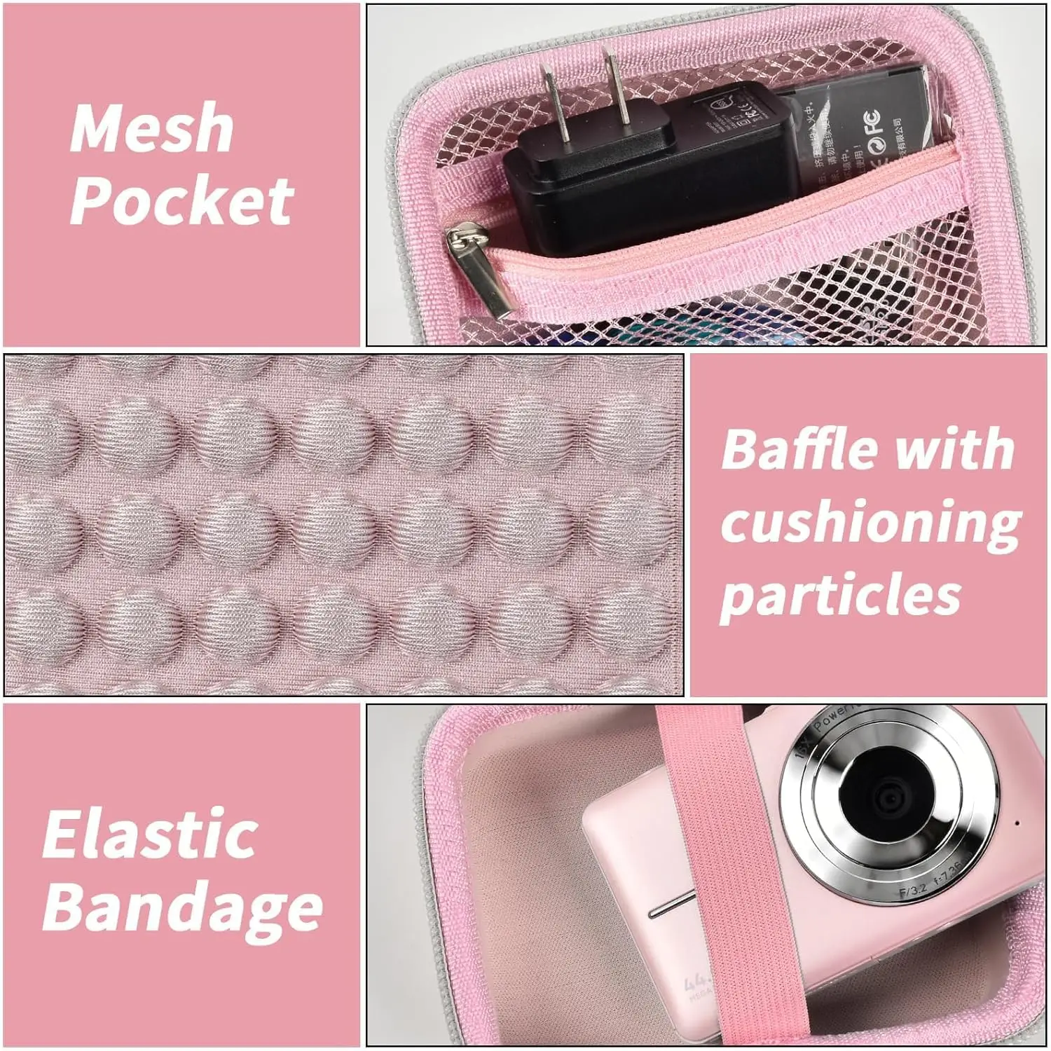 Digital Camera Case for CAMKORY/for Kodak Pixpro/for VAHOIALD/for Sony DSCW800 830/ for Canon PowerShot 180 190. Storage bag 3