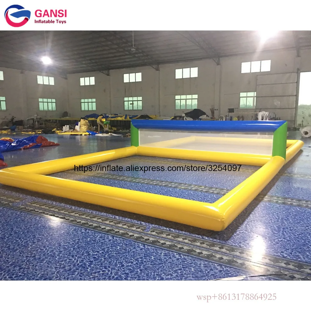 Large Pool Inflatable Volleyball Field / Inflatable Water Volleyball Court / Tennis Court For Sport Games