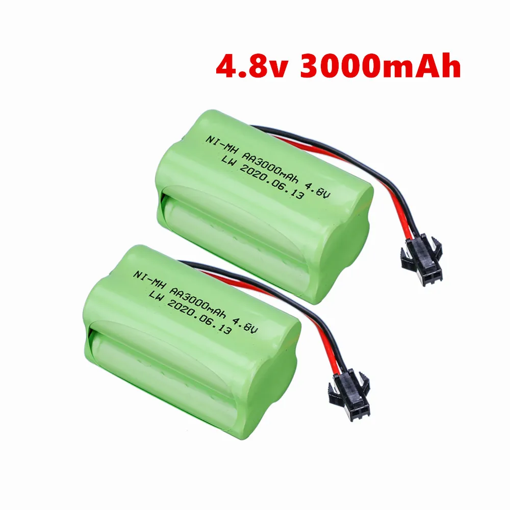 Batterie NiMH 4.8V 3000mAh pour RC Voiture Bateau Robot