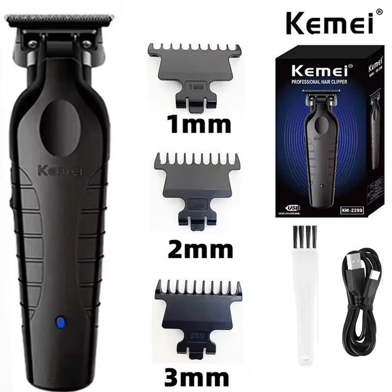 Kemei KM-2299 Men’s Hair Clipper Professional Electric Hair Clipper USB Rechargeable Barber Trimmer Men’s Electric Hair Clipper BEST SELLERS