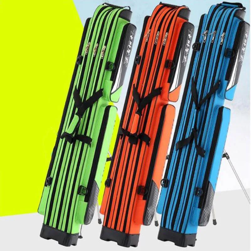 

125CM Hard Shell Fishing Gear Bag, Waterproof Pole Bag Thickened Pole Bag Large Capacity, Double-layer Three-layer