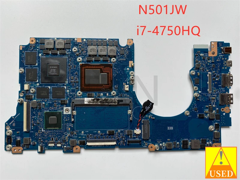 

Бывшая в употреблении материнская плата для ноутбука N501JW для ASUS N501JW со стандартным ЦПУ SR18J, полностью протестированная и отлично работает