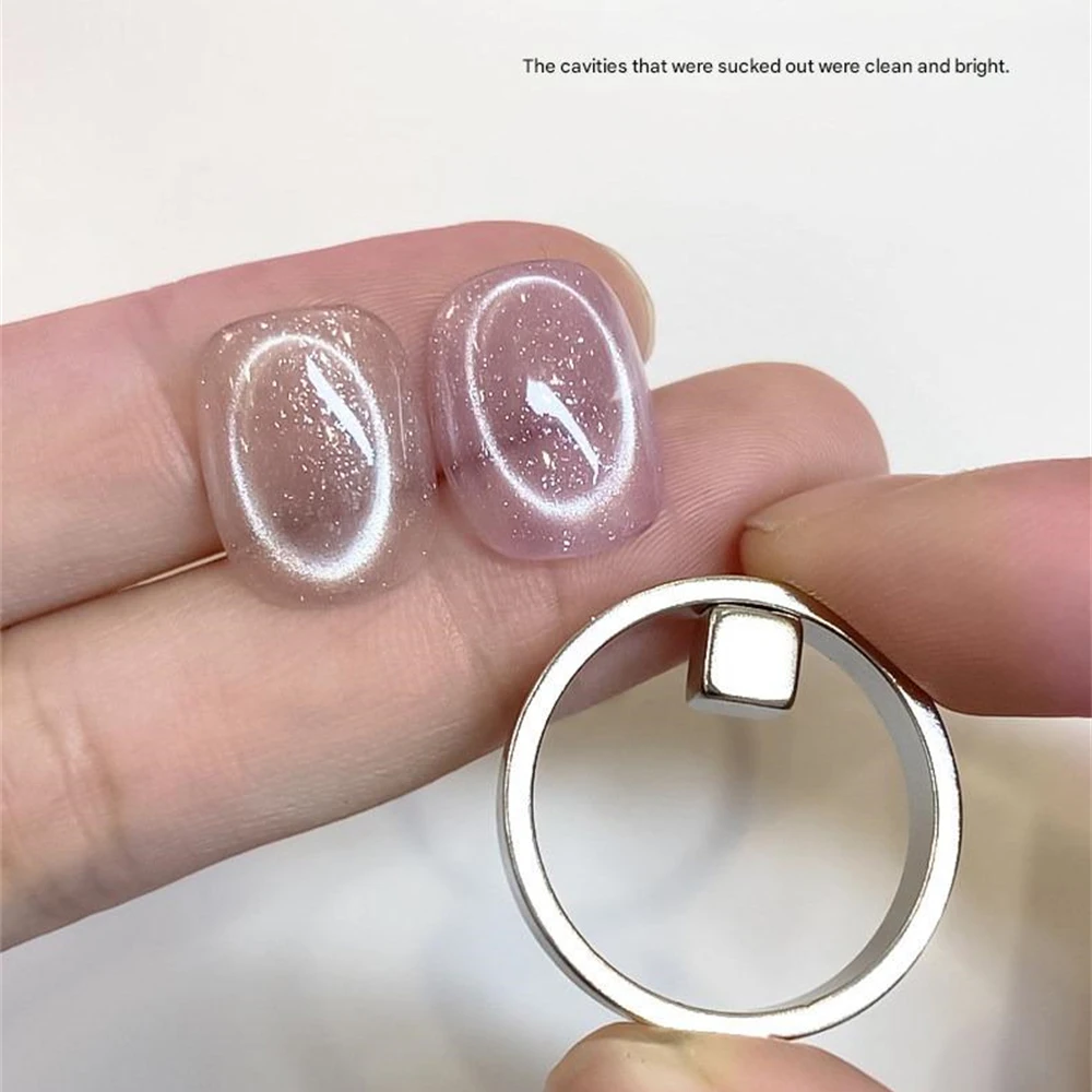Circle Square Nail Hollow Cat's Eye Magnet Combined Tools Empty Hole Ring V Shape DIY Magnetic Nail Art Manicure For Nail Polish_voghion.com