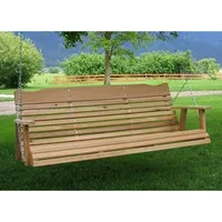 5' Natural Cedar Porch Swing,  Includes Chain & Springs 2