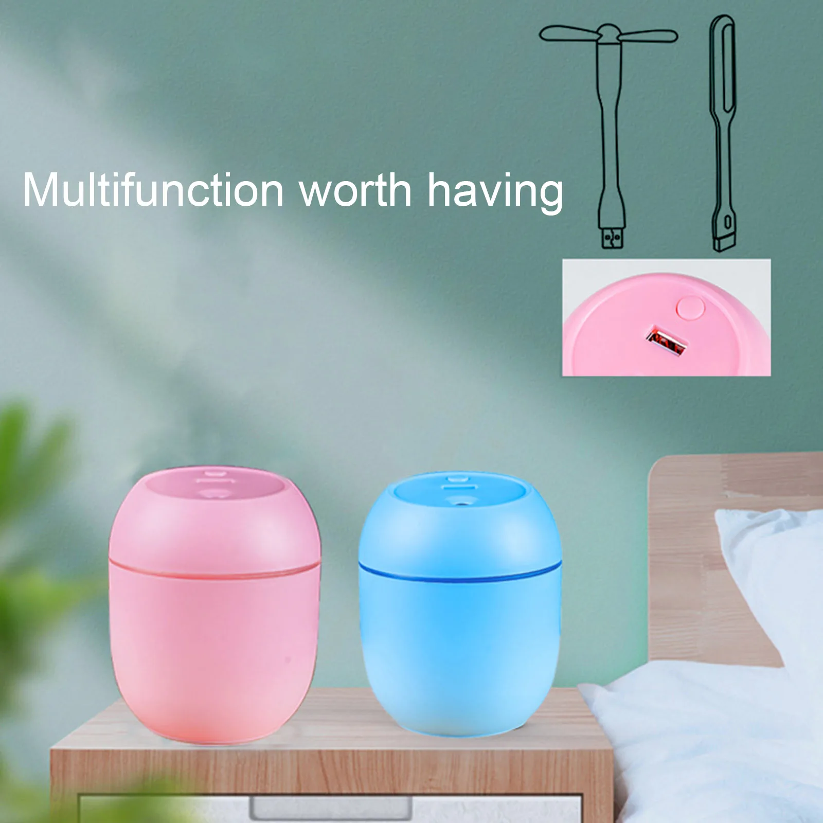 220/250ML Air Humidifier Essential Oil Ultrasonic Aroma Diffuser for Home Car Fogger Mist Maker with Night Lamp Face Steamer
