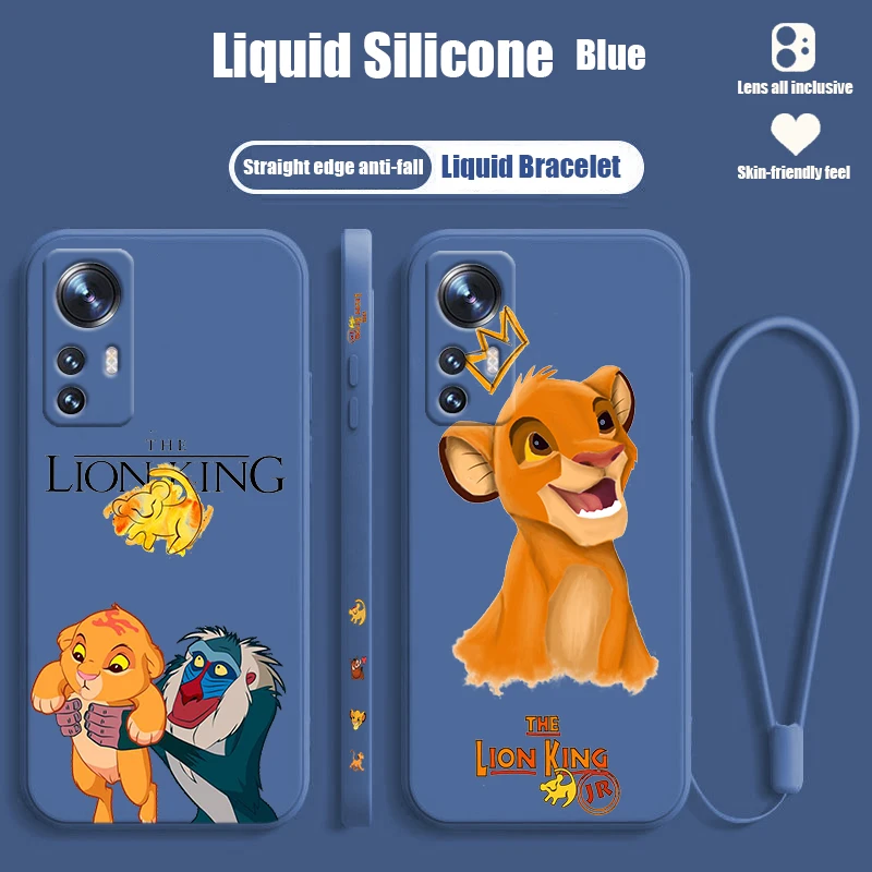 

Disney Lion King For Xiaomi Mi 13 12T 12S 12X 11i 11X 11T 10T 10S Lite Pro Ultra Liquid Left Rope Soft Phone Case