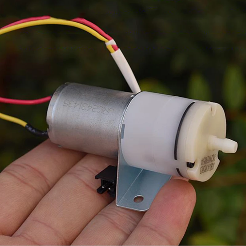 

JQB2438 DC 24V Large Flow Small Mini 370 Motor Air Pump Micro Diaphragm Oxygen Pump with bracket DIY Aquarium Water Fish Tank