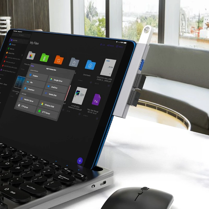 Side Plug-in USB Type-C Splitter Type-C/USB HUB Adapter OTG Extender Docking Station For Laptop Computer PC Mobile Phone