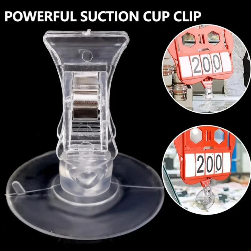 10Pcs Suction Cup Clips Suction Cup Clamp Bathroom Window Glass With Clip For Advertising Display alligator clips binder clips mini photo clips buckle snap clips