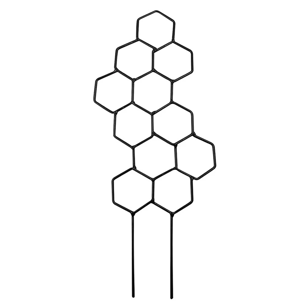 Metal Honeycomb Shape Plant Trellis for Climbing Hexagon Stake Indoor Home Plants Supporter Balcony Climbing Plant Metal Rack climbing plant trellis