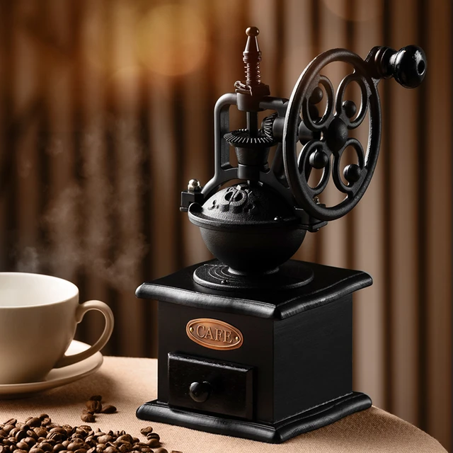 Moulin à café manuel, moulin à café en bois vintage moulin à main rétro