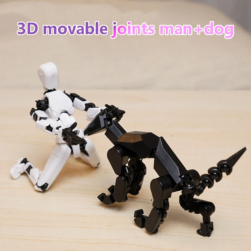 3D Multi-Jointed Movable Shapeshift Robot Joint Dog Creative Printed Mannequin Dummy Action Model Doll Toys For_voghion.com