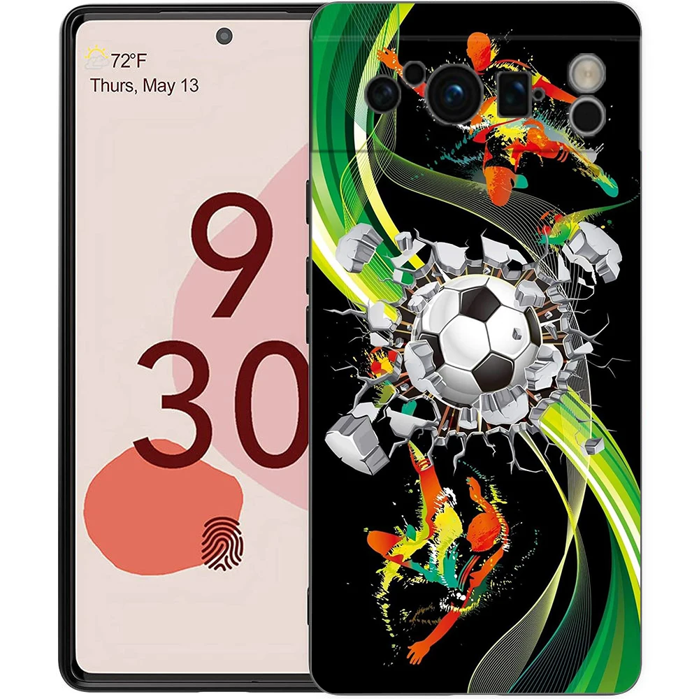 Premium Shockproof Football Design Phone Case Cover - Soft TPU Protective Shell