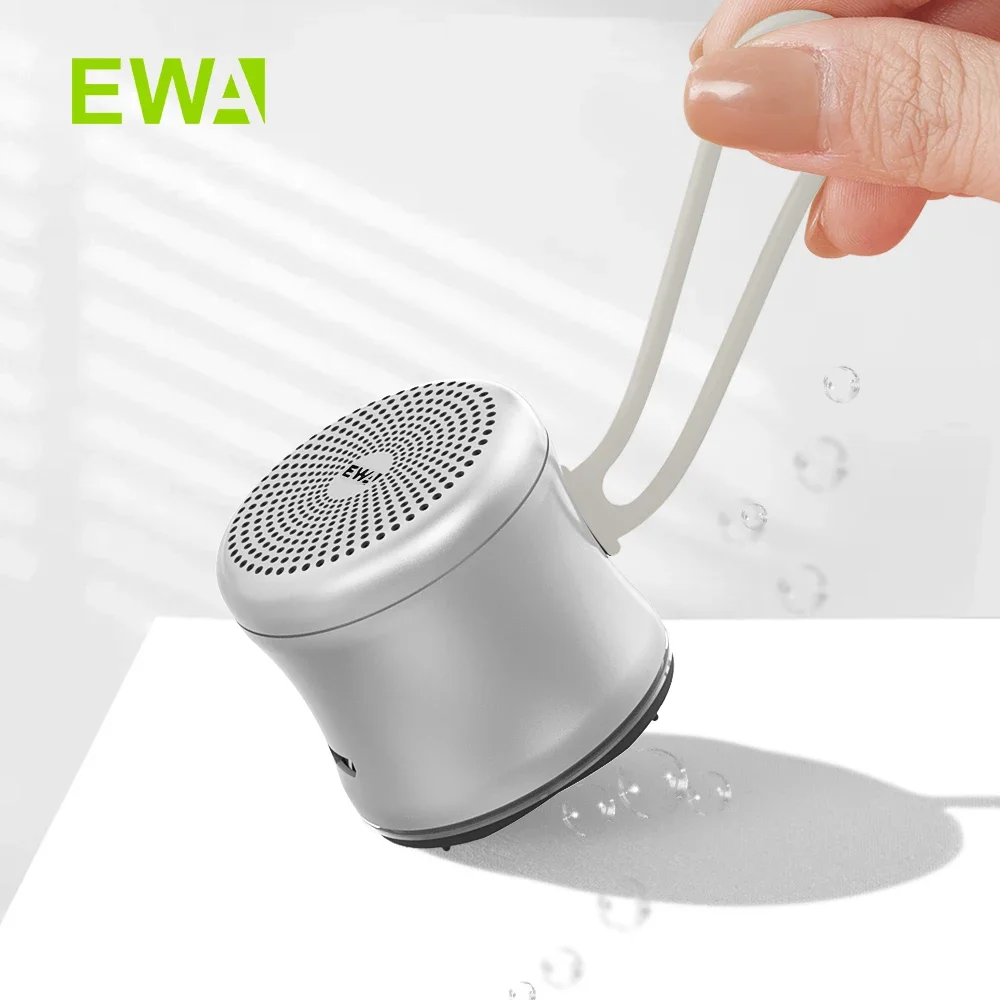 EWA A119 미니 블루투스 스피커, IPX7 방수, 베이스 라디에이터 장착 소형 스피커, 작고 강력하며 귀여운 선물