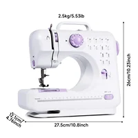 New Portable Electric Sewing Machine Pro With 12 Stitches Patterns,  Multifunctional Home Sewing Machine Parents sewing tools 2