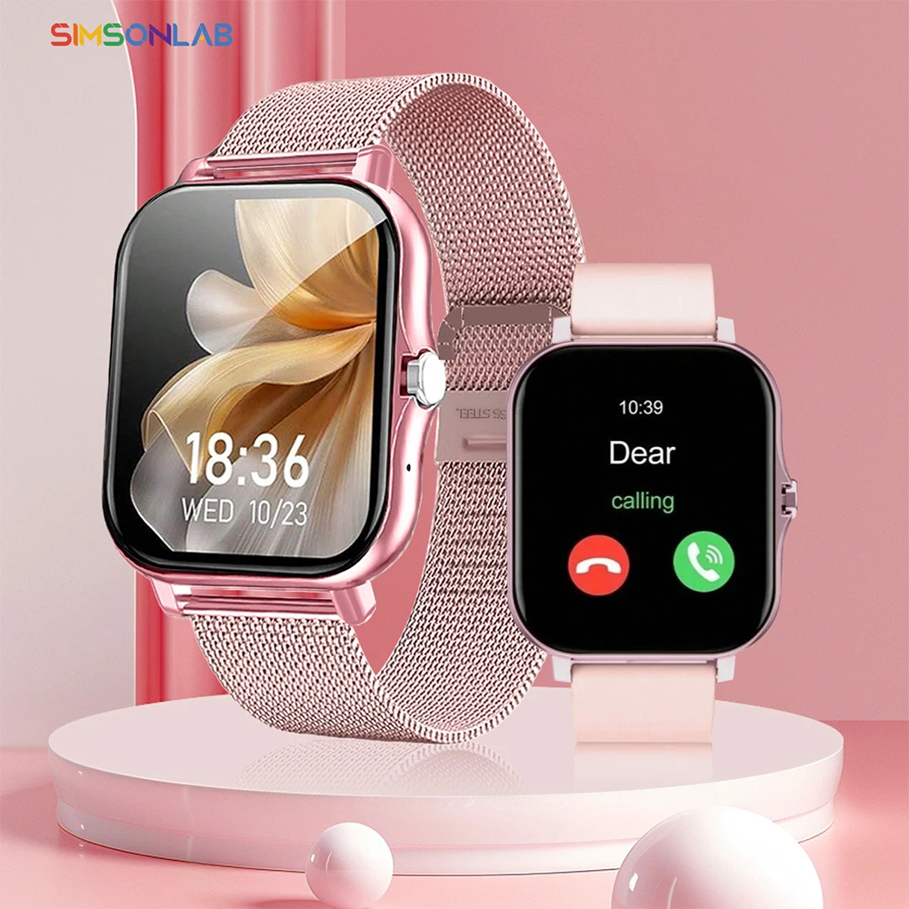 2025 New Square Sport Smartwatch for Android/IOS Heart Rate/Sleep Monitor Fitness Tracker BT Call Smart Watch For Men Women Gift 1