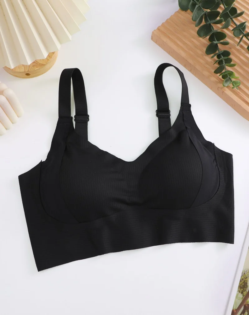 Plus Size Women Seamless Bras Sexy V Waist Brassiere Padded Wireless Soft Sleepwear Female Solid Breathable Underwear Lingerie