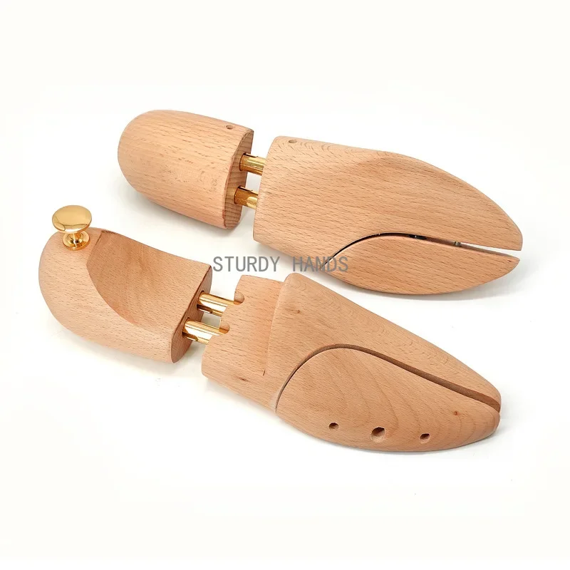 1 pair adjustable lotus wood shoe shapers men's shoe stretcher support men's boot expansion device