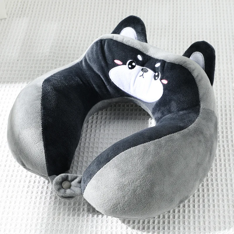 Neck Pillow Desk Nap Pillow New Hump Cartoon U-shaped Pillow Pp Cotton Crystal Velvet Embroidery U-shaped Pillow Car Neck Office Nap Neck