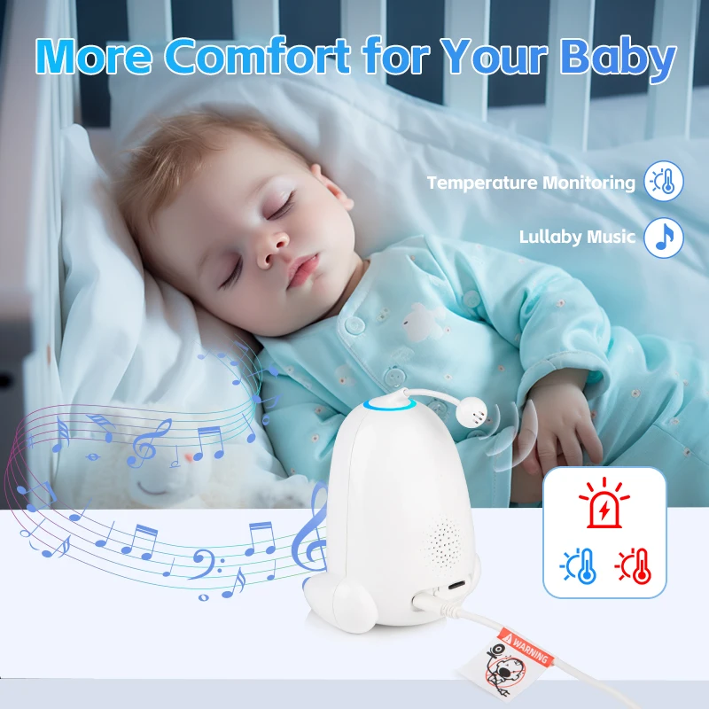 Multifunction Wireless Video Baby Monitor With Lullabies Auto Night Vision Two Way Intercom Temperature Monitoring Babysitter baby monitor camera