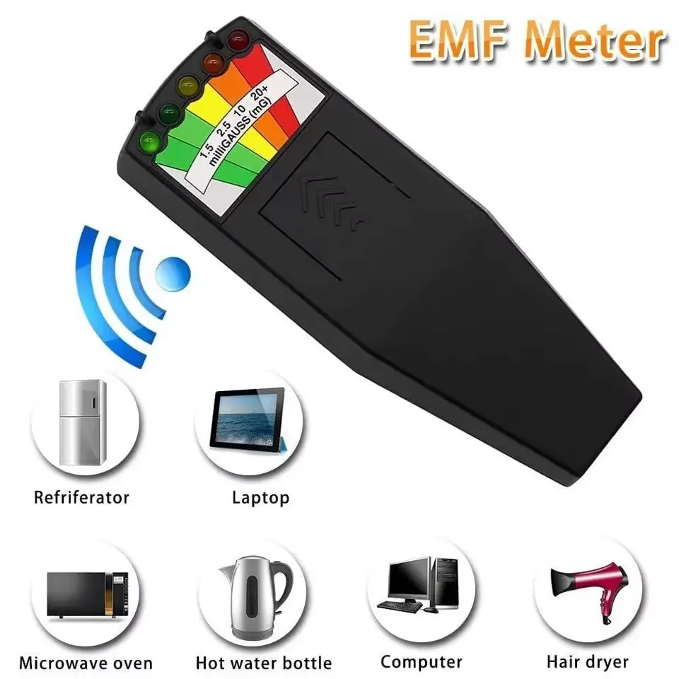 5 LED 자기장 감지기 라이트 EMF 미터 유령 탐사 초자연 현상 장비 테스터 휴대용 (BeBosLook)