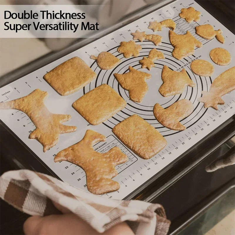 Silicone Mat Kneading Dough Pad Baking Mat For Kitchen Cookie Crepes Pizza Dough Pad Nonstick Rolling Mat Pad Pastry Accessories
